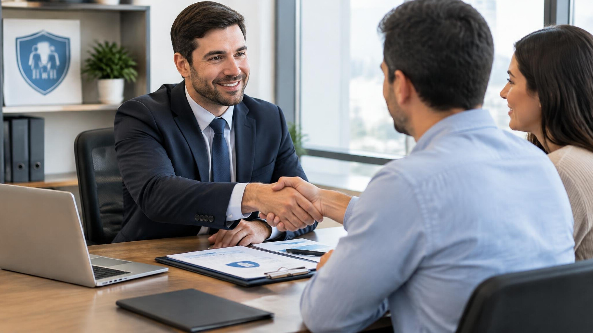 insurance agent discussing policy