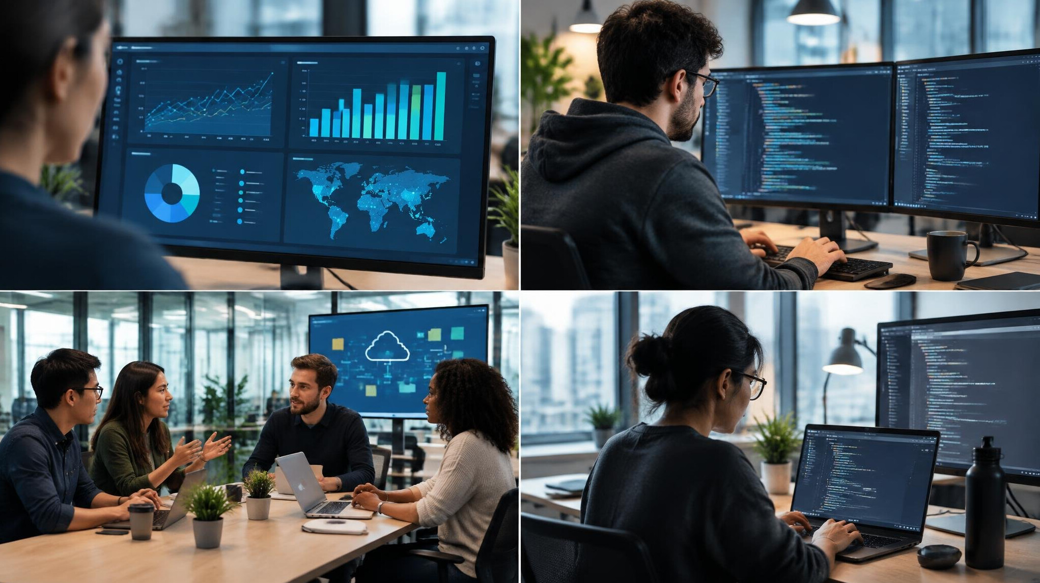 data analysis on computer screen