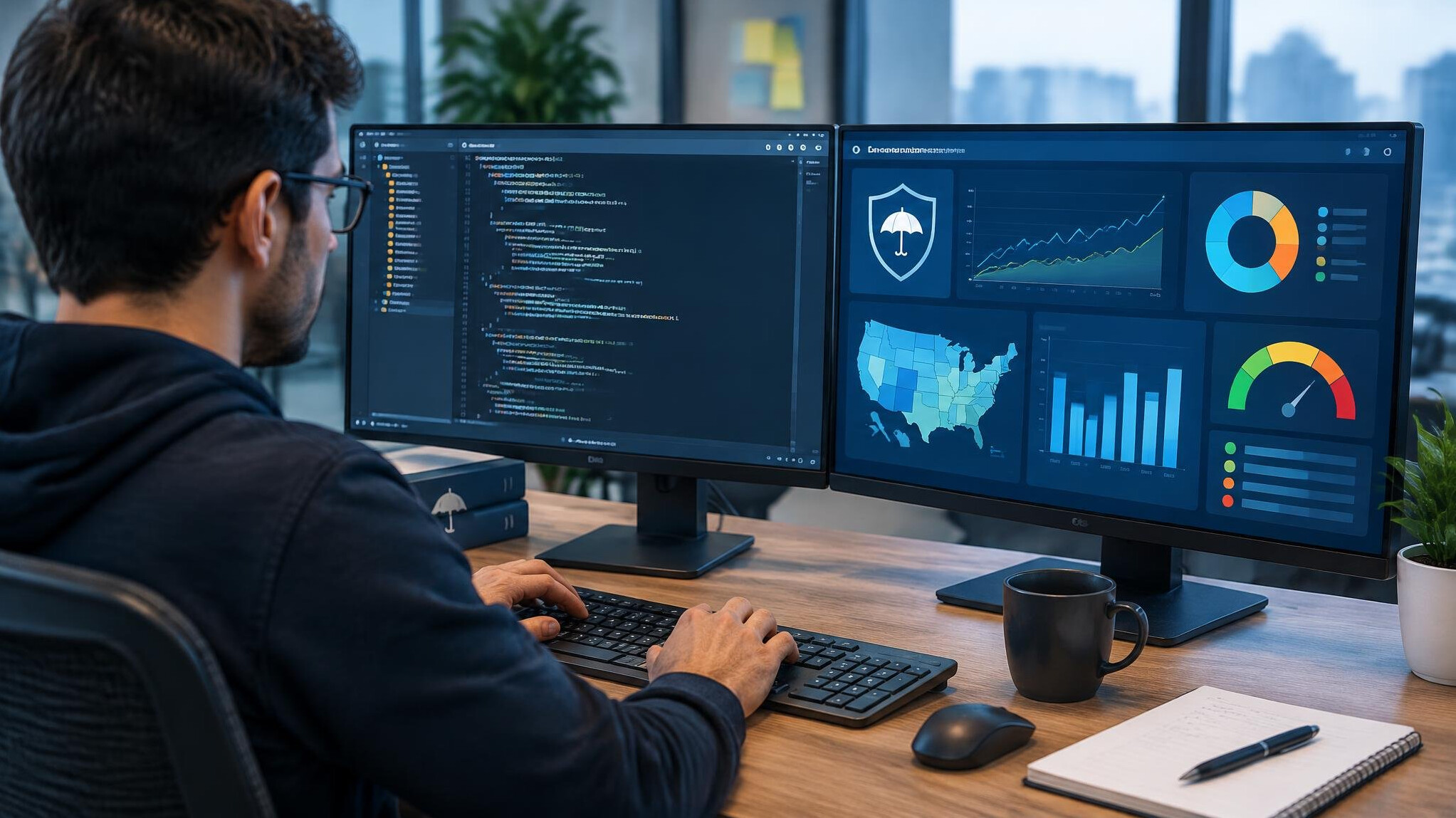 programmer coding insurance software